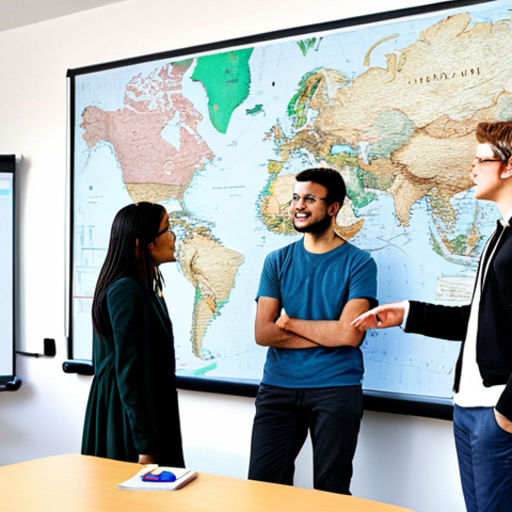 **

"A diverse group of German university students, fully clothed in casual but professional attire, collaborating on a large concept map projected onto a smartboard in a bright, modern classroom setting. The concept map visually connects terms related to "Die Vorteile des Konzeptmappings im Unterricht" (The Benefits of Concept Mapping in Education). Safe for work, appropriate content, academic setting, perfect anatomy, natural proportions, professional digital art, high quality."

**