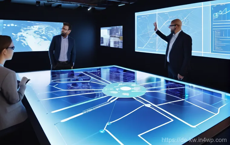 개념 맵과 협업의 시너지 효과 - **"Global Digital Whiteboard Collaboration"**
    A vibrant, diverse group of professionals from var...