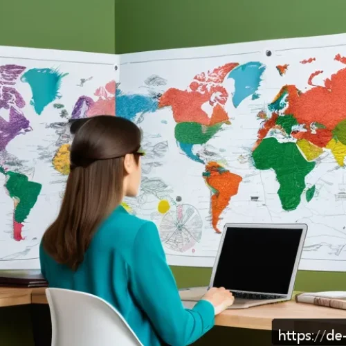 개념 맵의 기능과 활용 방안 - A vibrant and detailed workspace scene featuring a person creating a hand-drawn concept map on a lar...