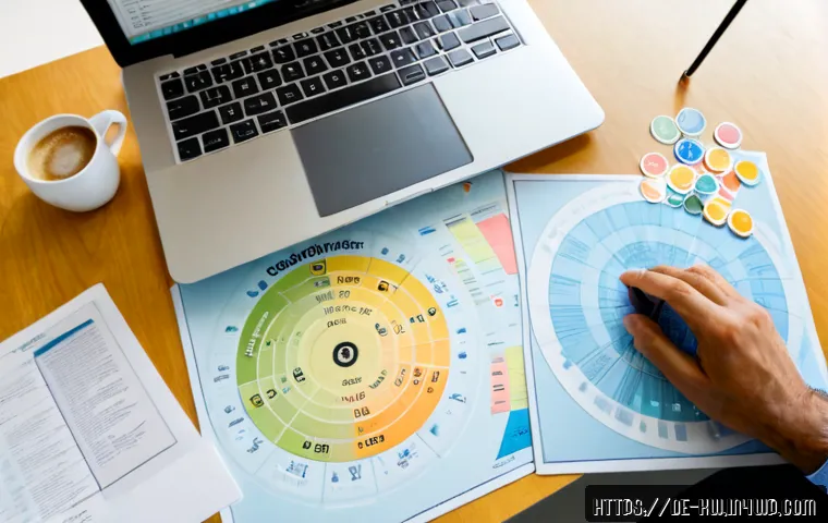개념 맵을 활용한 데이터 분석 기법 - Photorealistic overhead view of a German data analyst organizing a concept map for data analysis on ...