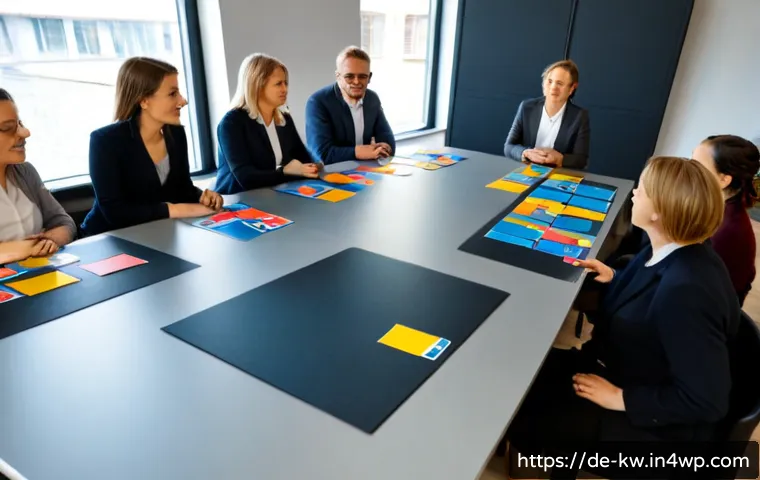 개념 맵을 활용한 인재 양성 기법 - Photorealistic corporate training workshop in a modern German office, diverse adult professionals ga...